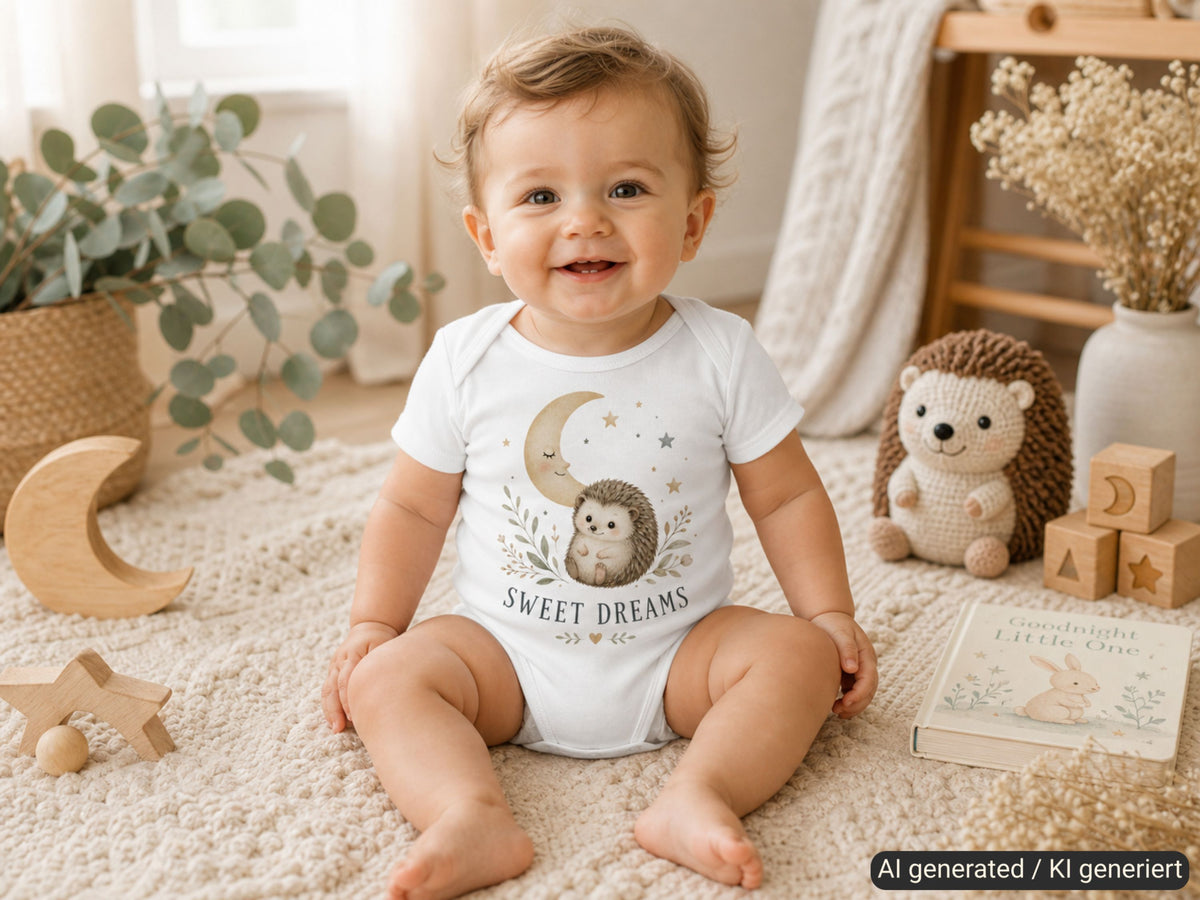 Sweet Dreams Hedgehog Baby Bodysuit