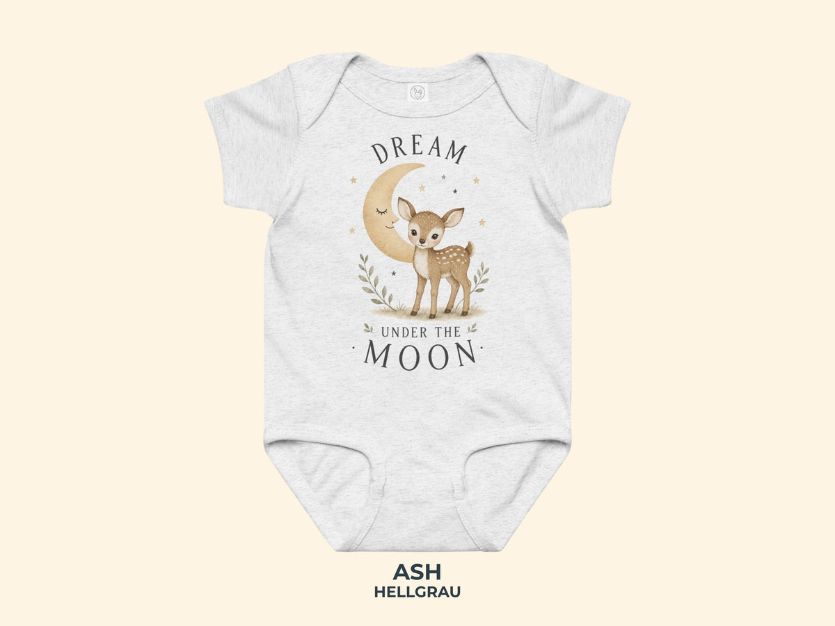 Dream Under The Moon Fawn Baby Bodysuit in Ash
