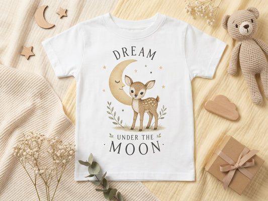Dream Under The Moon Fawn Baby T-Shirt – Odd Hour Supply nursery collection