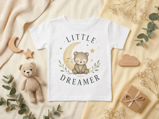 Little Dreamer Teddy Baby T-Shirt – Odd Hour Supply nursery collection