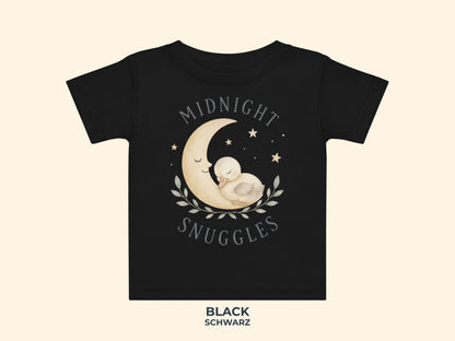 Midnight Snuggles Chick Baby T-Shirt in Black