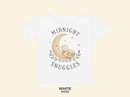 Midnight Snuggles Chick Baby T-Shirt in White