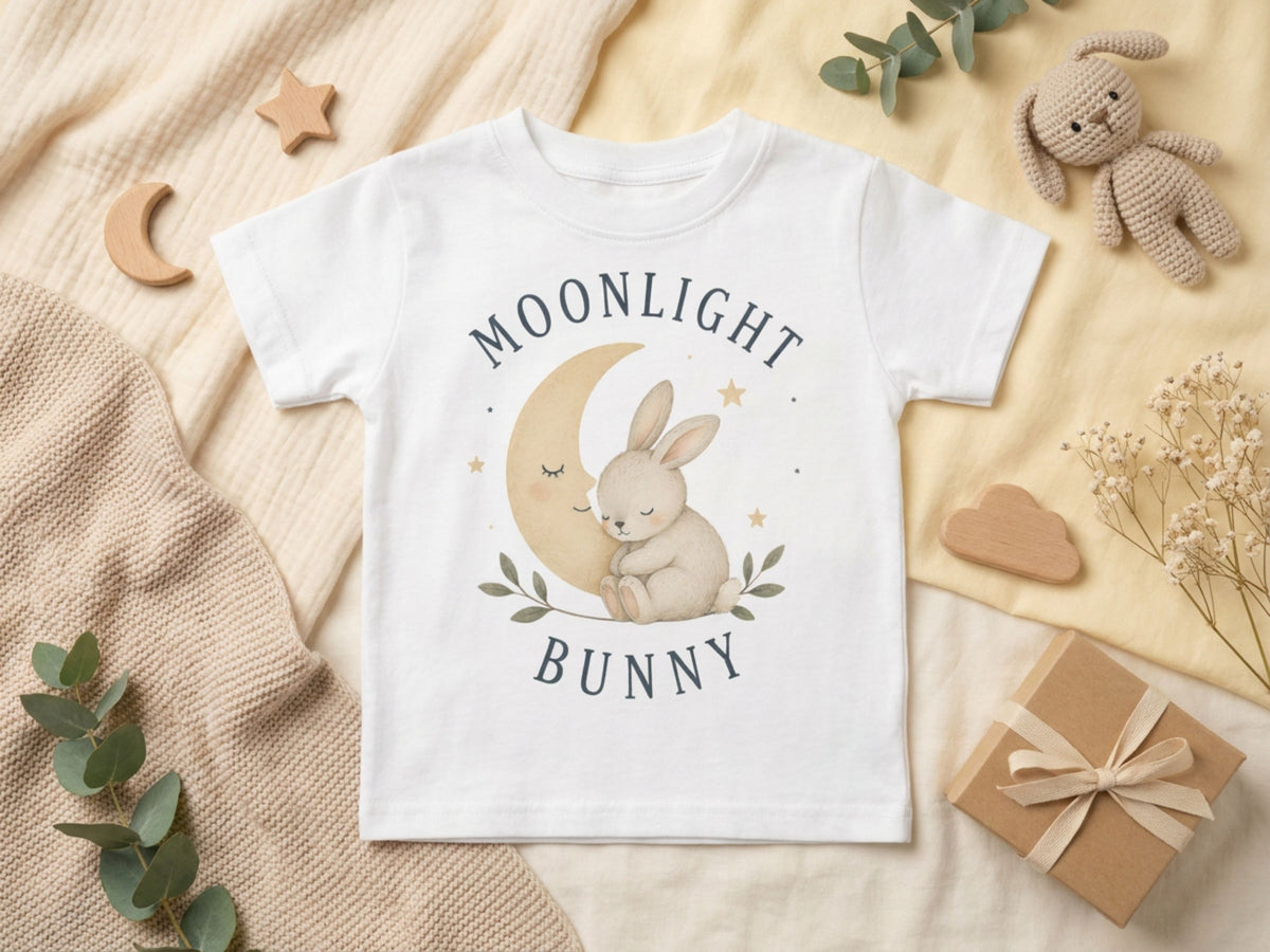 Moonlight Bunny Baby T-Shirt – Odd Hour Supply nursery collection