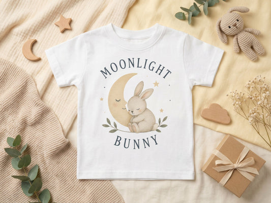Moonlight Bunny Baby T-Shirt – Odd Hour Supply nursery collection