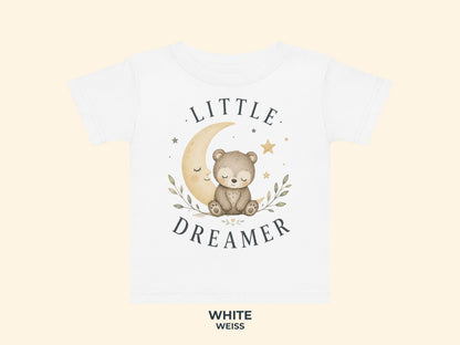 Little Dreamer Teddy Baby T-Shirt in White