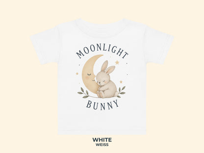 Moonlight Bunny Baby T-Shirt in White