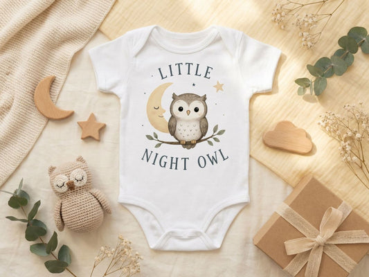 Little Night Owl Baby Bodysuit – Odd Hour Supply nursery collection
