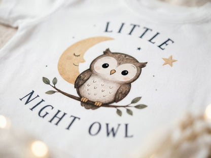 Little Night Owl Baby T-Shirt fabric close-up detail