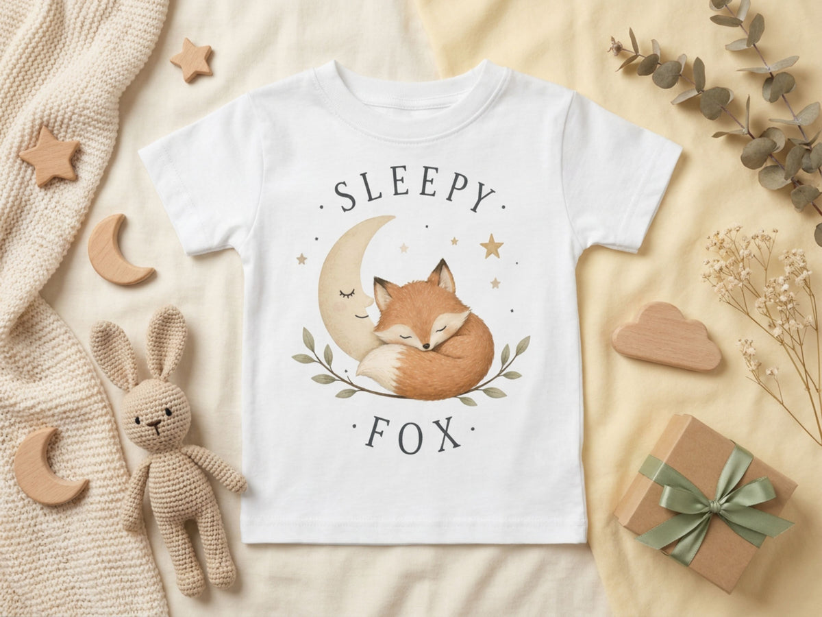Sleepy Fox Baby T-Shirt – Odd Hour Supply nursery collection
