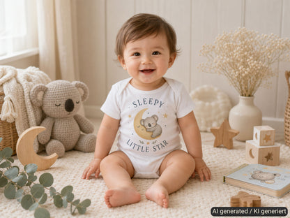 Sleepy Little Star Koala Baby Bodysuit