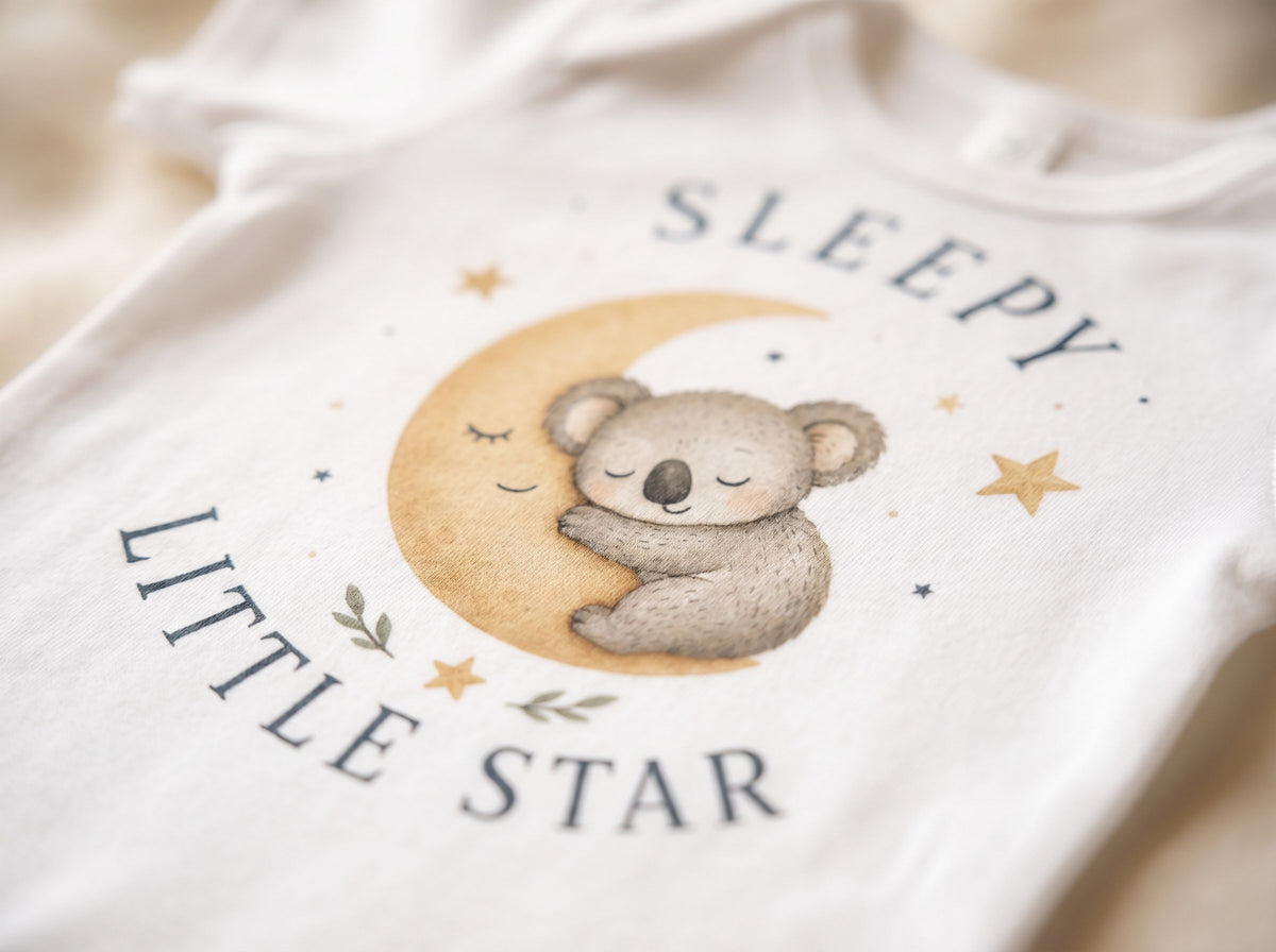 Sleepy Little Star Koala Baby Bodysuit