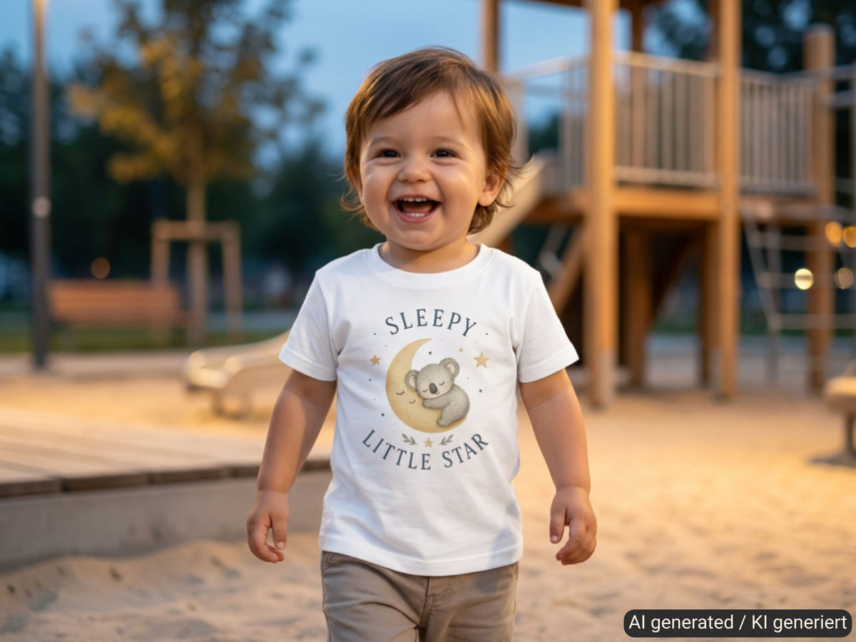 Sleepy Little Star Koala Baby T-Shirt lifestyle photo