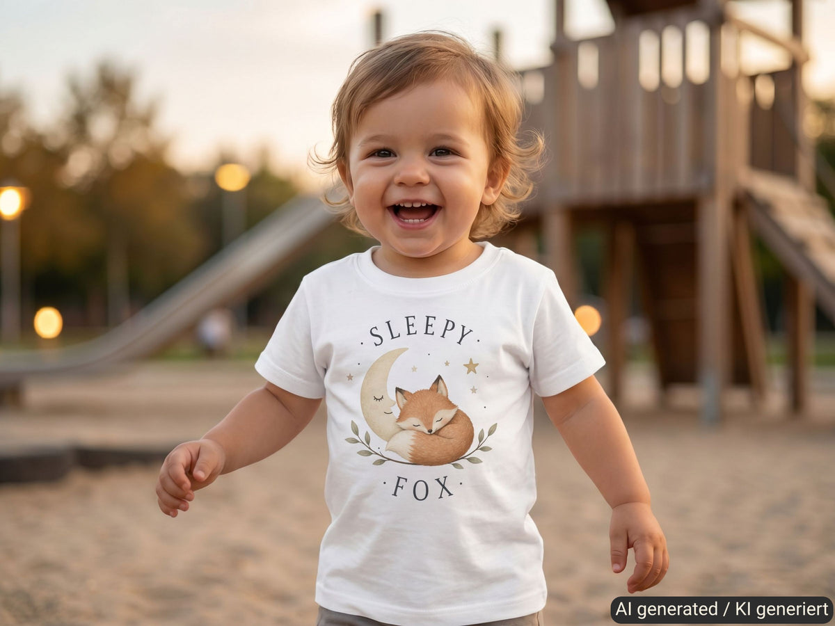 Sleepy Fox Baby T-Shirt lifestyle photo
