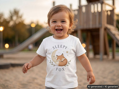 Sleepy Fox Baby T-Shirt lifestyle photo