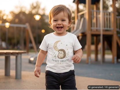 Sweet Dreams Hedgehog Baby T-Shirt lifestyle photo