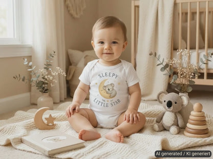 Sleepy Little Star Koala Baby Bodysuit